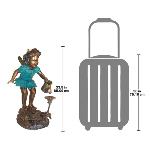Design Toscano Francine, the Fairy Gardener Cast Bronze Garden Statue - PN6641