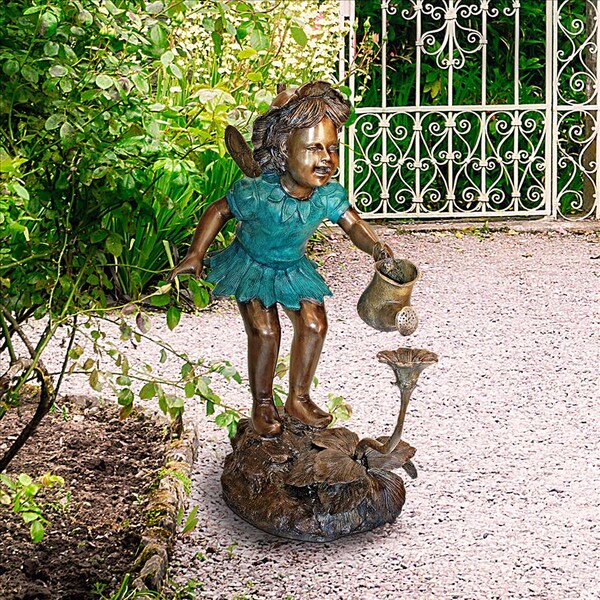 Design Toscano Francine, the Fairy Gardener Cast Bronze Garden Statue - PN6641