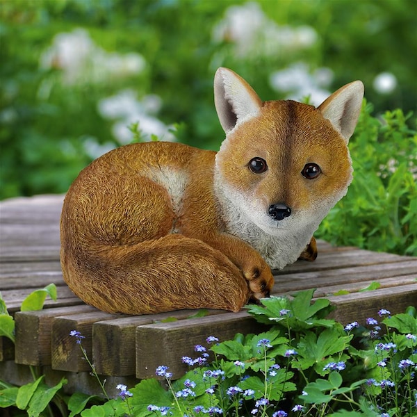 Design Toscano Diablo the Baby Red Fox Statue - QM2585100