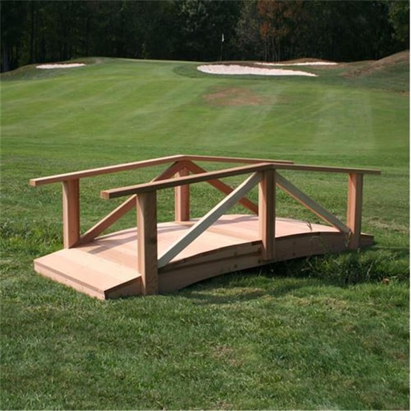 Creekvine Designs 12 ft. Cedar Pearl River Garden Bridge - WF1712CVD