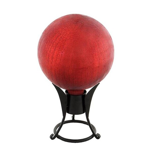 Achla Designs Achla G6-RD-C Gazing Ball 6 in. Red Crackle - G6-RD-C