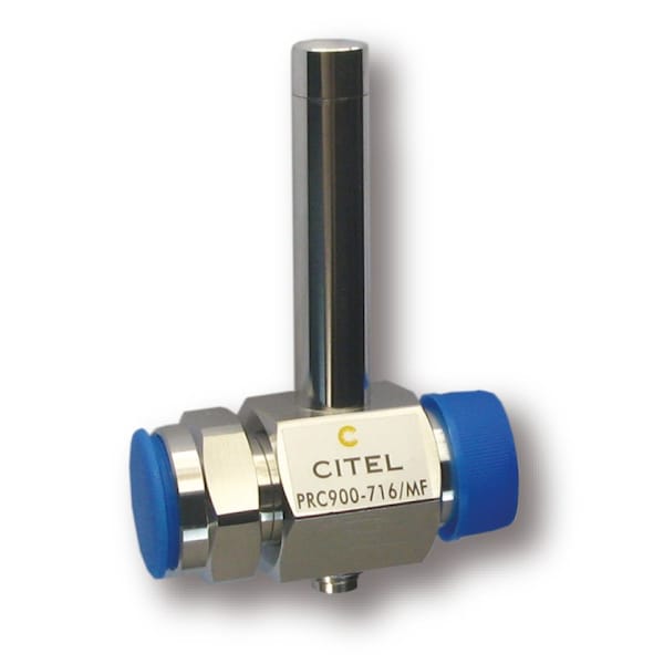 Citel Quarter Wave Stub, 870-900 Mhz, 50 Ohm, 100Ka, 2500W, Conector Macho-Hembra 716 - PRC900-716/MF.