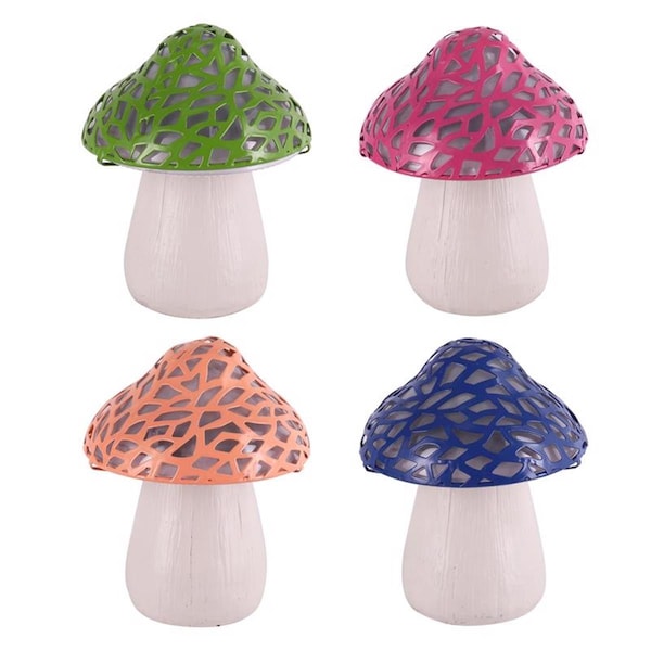 Bbq Innovations 6 in. Metal & Resin Assorted Mushroom Statue;, 12PK - BB2741530
