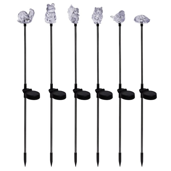 Alpine Alpine Clear Acrylic/Metal Garden Friends Solar Garden Stake, PK20 - RGG534ABB-CC-TM