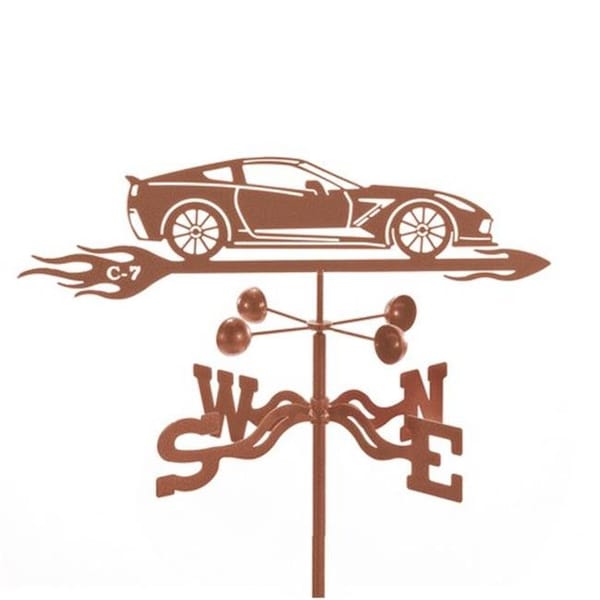 Ez Vane EZ Vane EZ1016-GR Corvette C7 Car Weathervane with Garden Mount - EZ1016-GR