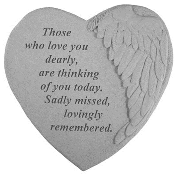 Kay Berry Winged Heart Memorial Stone - Those Who Love You. - KA313393