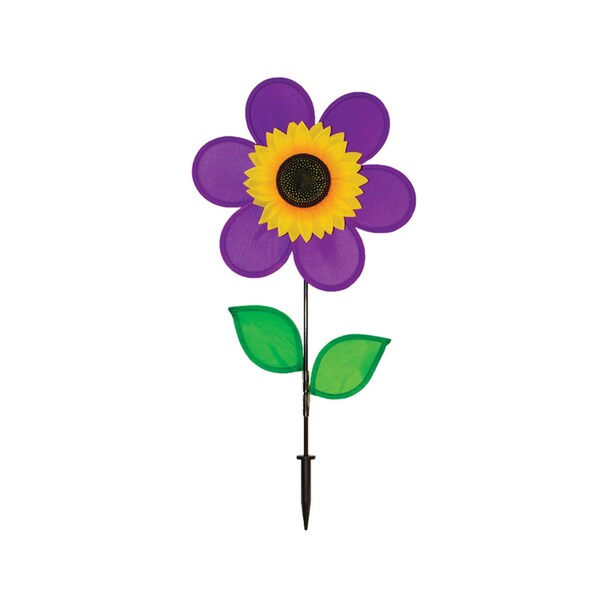 In The Breeze In The Breeze Assorted Nylon 12 in. H Sunflower Garden Stake Spinner - 2751