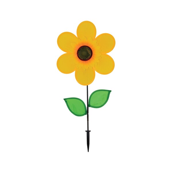 In The Breeze In The Breeze Assorted Nylon 12 in. H Sunflower Garden Stake Spinner - 2751
