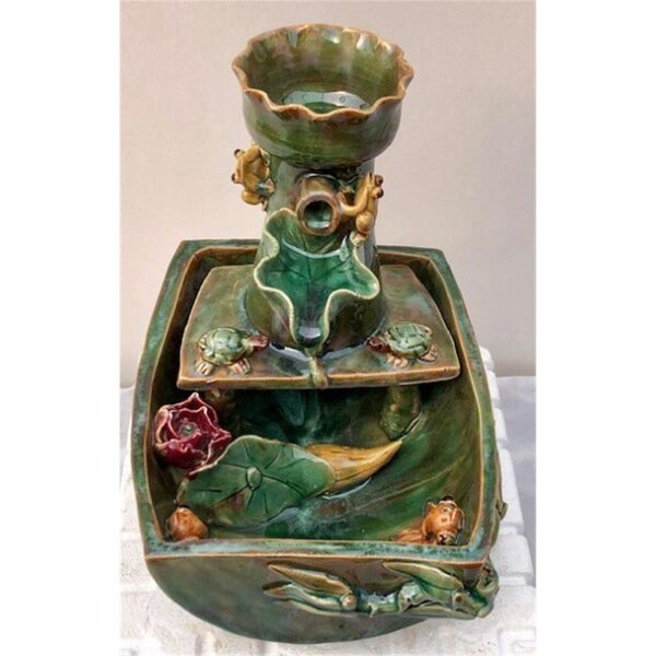 Configuracion 8.25 x 7.25 x 10.5 in. Ceramic Table Top Water Fountain - CO2202907