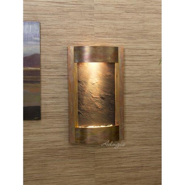 Adagio Adagio SWA1014 Serene Waters Rustic Copper Multicolor Featherstone Wall Fountain - SWA1014