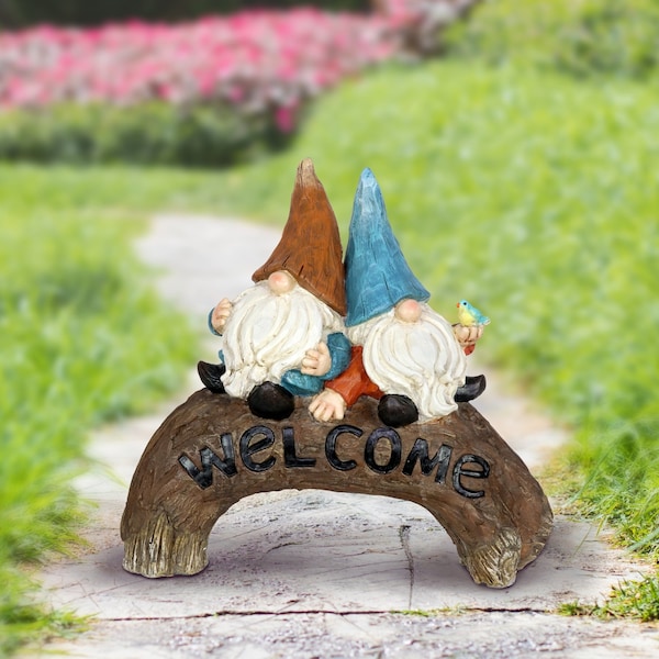 Exhart Exhart Resin Multi-color 11 in. Welcome Gnome Garden Statue - 19760-RS