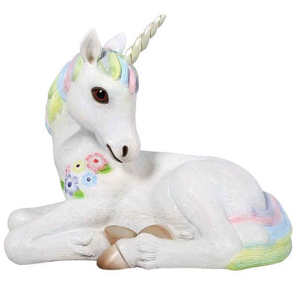 Design Toscano Sparkle the Mystical Magical Resting Unicorn Statue - NE170215