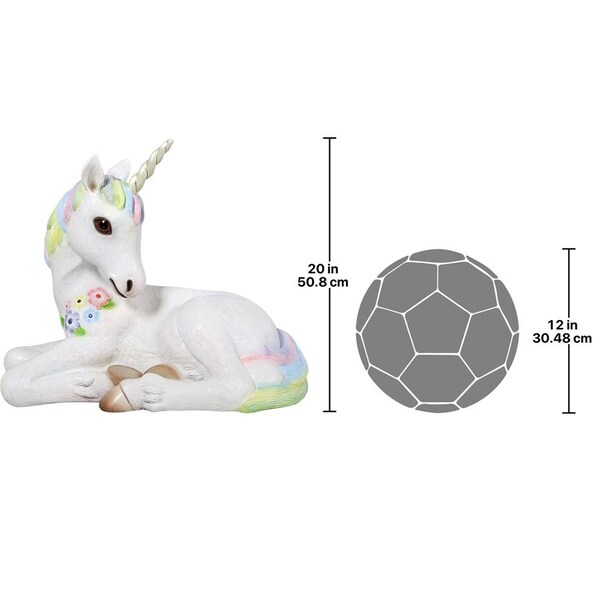 Design Toscano Sparkle the Mystical Magical Resting Unicorn Statue - NE170215