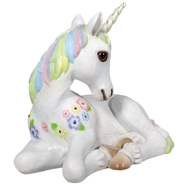Design Toscano Sparkle the Mystical Magical Resting Unicorn Statue - NE170215