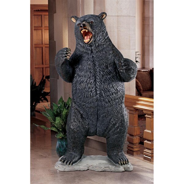 Design Toscano Growling Black Bear Life-Size Statue - NE867203