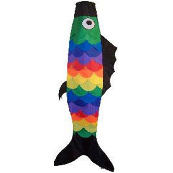 In The Breeze In The Breeze ITB4707 Rainbow Scales Fish Windsock 24 inch X 60 inch - ITB4707