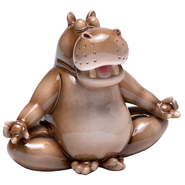 Design Toscano A Ton of Zen Yoga Hippo Garden Statue - JQ12514
