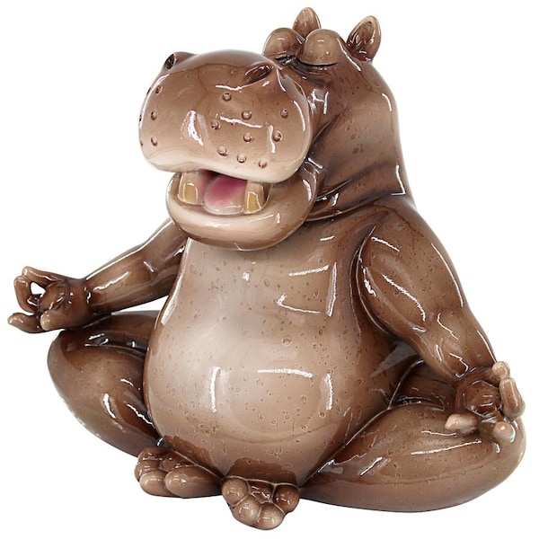 Design Toscano A Ton of Zen Yoga Hippo Garden Statue - JQ12514
