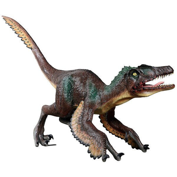 Design Toscano Feathered Velociraptor Jurassic-Sized Dinosaur Statue - NE220079