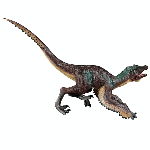 Design Toscano Feathered Velociraptor Jurassic-Sized Dinosaur Statue - NE220079