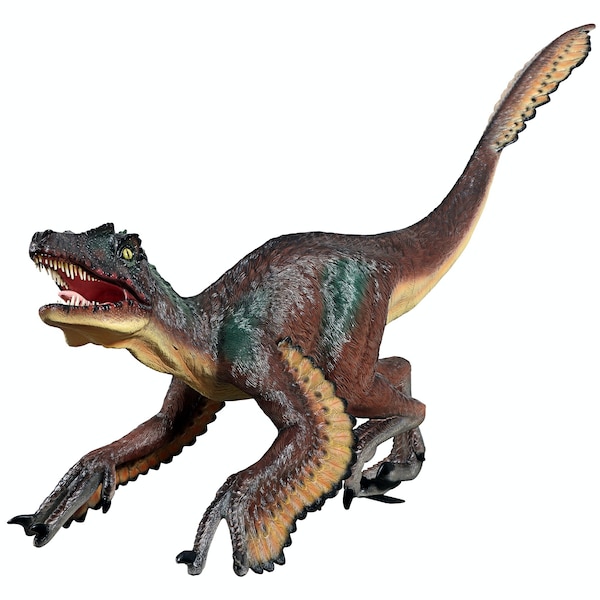 Design Toscano Feathered Velociraptor Jurassic-Sized Dinosaur Statue - NE220079