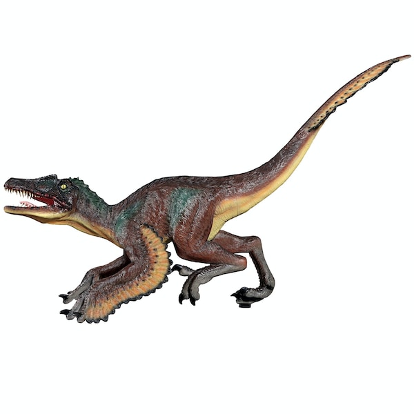 Design Toscano Feathered Velociraptor Jurassic-Sized Dinosaur Statue - NE220079