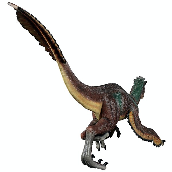 Design Toscano Feathered Velociraptor Jurassic-Sized Dinosaur Statue - NE220079