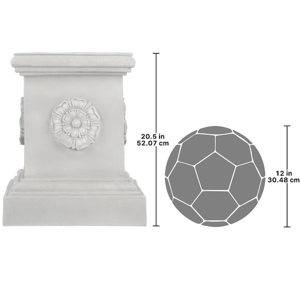 Design Toscano English Rosette Garden Sculptural Plinth: Grande - CL5193