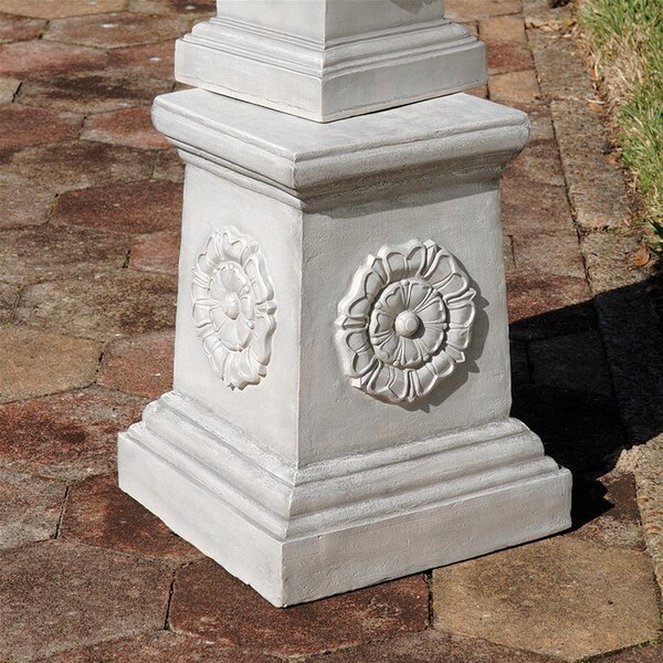 Design Toscano English Rosette Garden Sculptural Plinth: Grande - CL5193