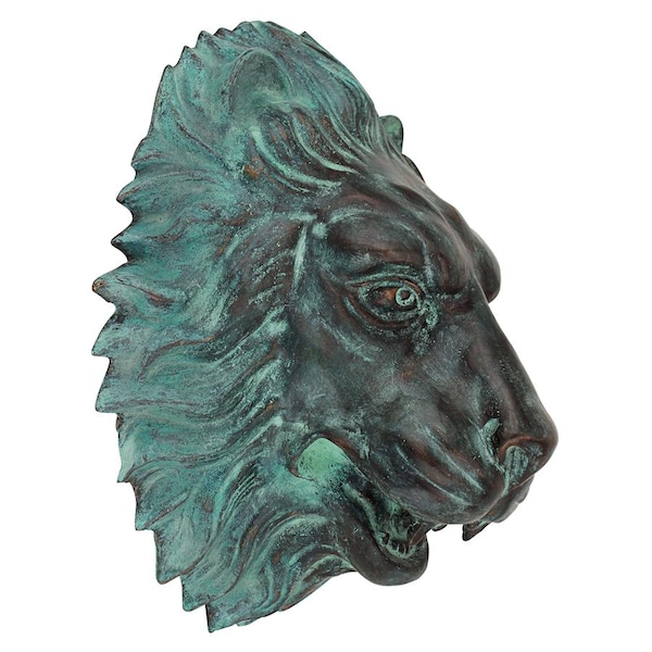 Design Toscano Florentine Lion Head Spouting Bronze Garden Wall Sculpture - MP61038