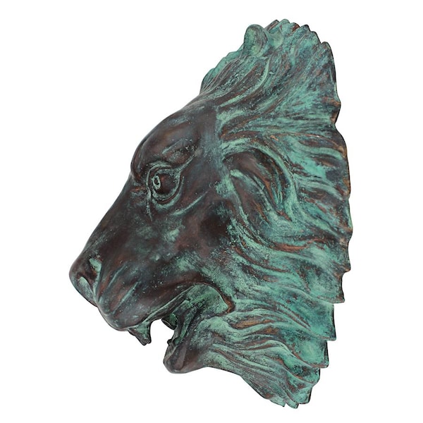 Design Toscano Florentine Lion Head Spouting Bronze Garden Wall Sculpture - MP61038