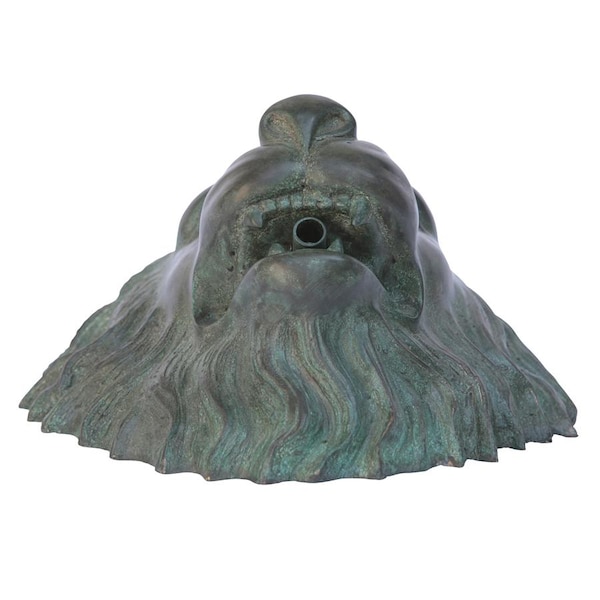 Design Toscano Florentine Lion Head Spouting Bronze Garden Wall Sculpture - MP61038