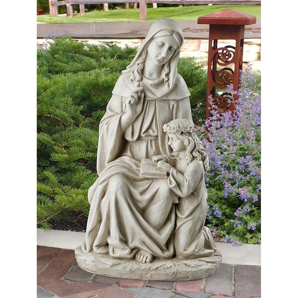 Design Toscano St. Anne with the Young Mary, Mother of Jesus Statue - LY714059