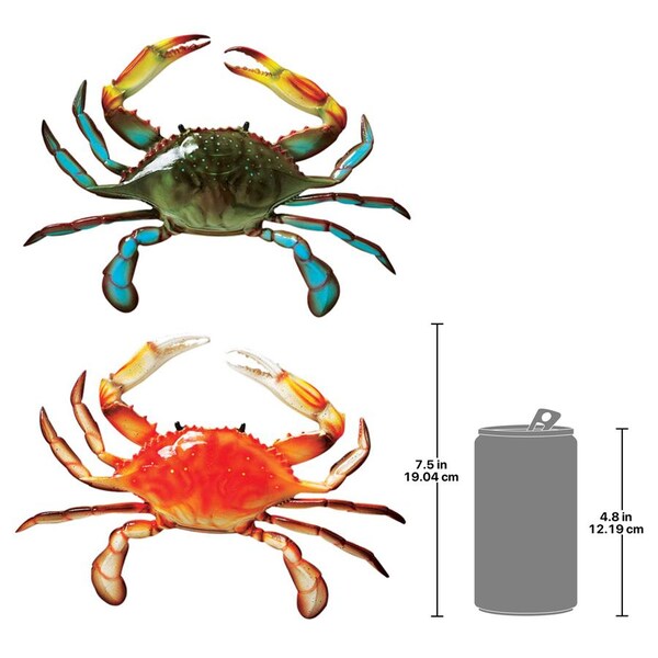 Design Toscano Tropical Crabs Wall Sculptures: Set of Two - QL95882