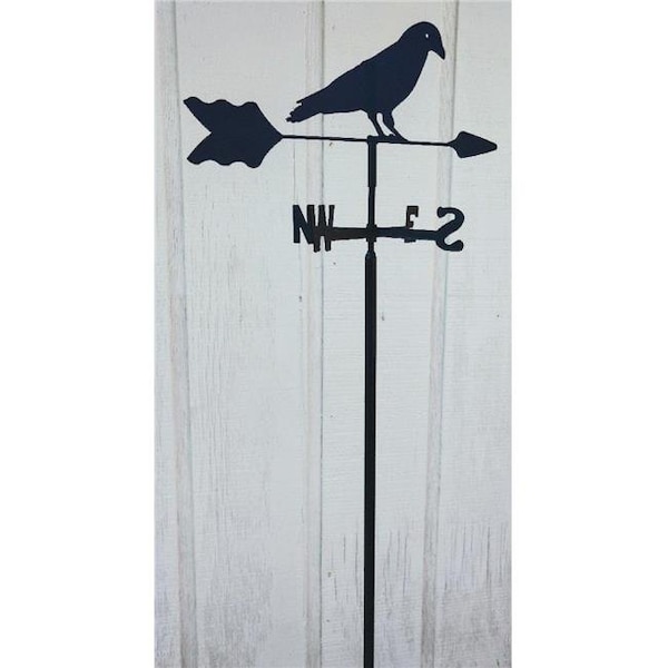 The Lazy Scroll The Lazy Scroll crowin Crow Garden Mount Weathervane - CROWIN