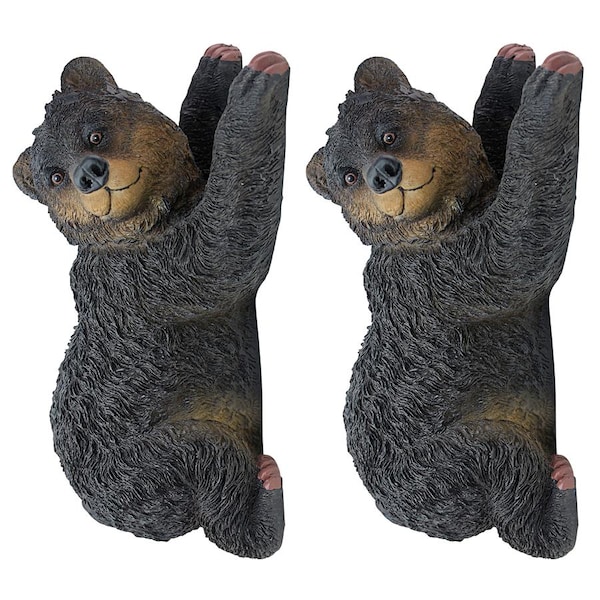 Design Toscano Yonva, the Climbing Bear Sculpture: Set of Two - NG933988