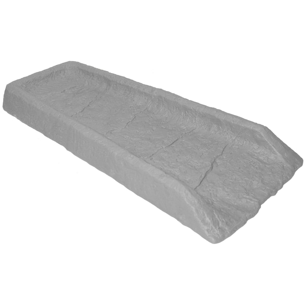 Emsco Group 24in Decorative Downspout Rain Splash Block with Natural Stone Texture, Granite - 2101-1