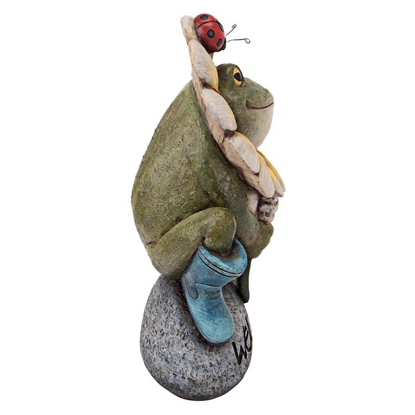 Design Toscano Flowery Frog Garden Welcome Statue - HF300725