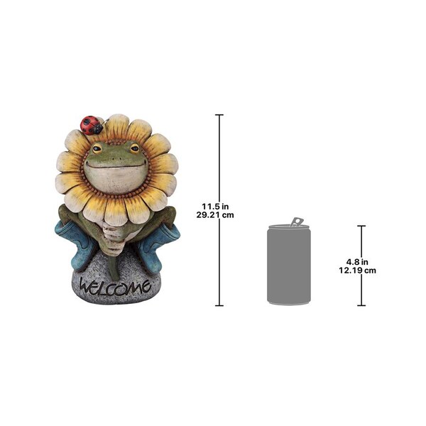 Design Toscano Flowery Frog Garden Welcome Statue - HF300725