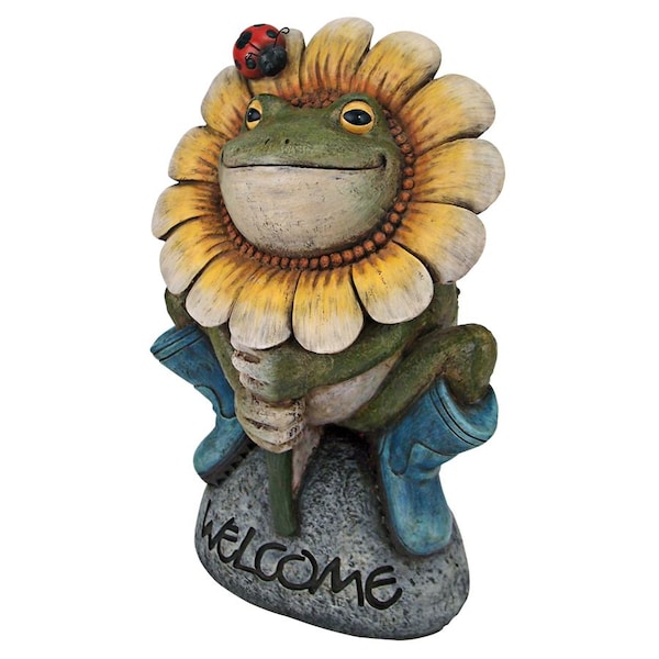 Design Toscano Flowery Frog Garden Welcome Statue - HF300725
