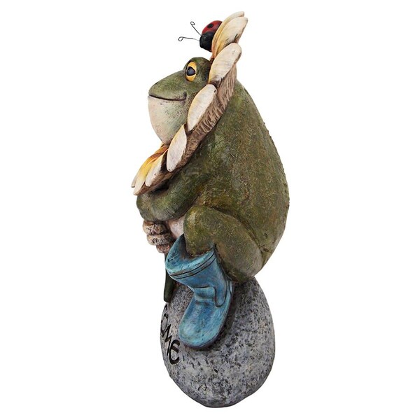 Design Toscano Flowery Frog Garden Welcome Statue - HF300725