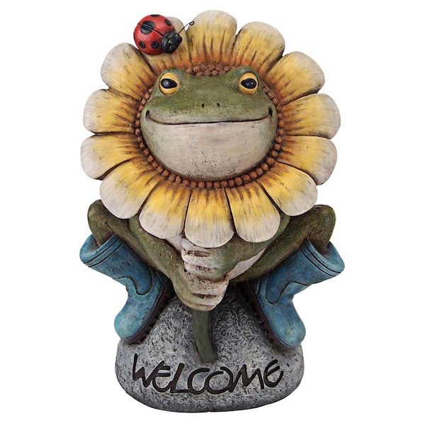 Design Toscano Flowery Frog Garden Welcome Statue - HF300725