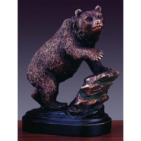 Marian Imports F 4.5 x 6 in.Treasure of Nature Howling Bronze Bear Statue - 13072