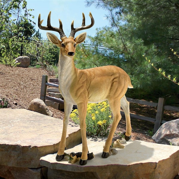 Design Toscano Woodland Buck Deer Statue - LY88195