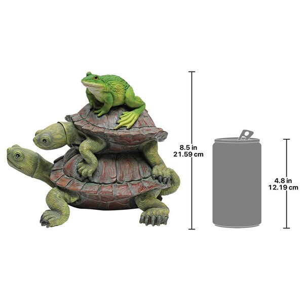 Design Toscano In Good Company, Frog and Turtles Statue - QM221531