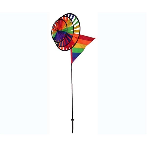 In The Breeze In The Breeze ITB2834 Rainbow Triple Spinner with Sail - ITB2834