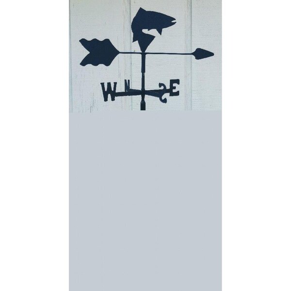 The Lazy Scroll Fish Bass Garden Mount Weathervane - TH331034