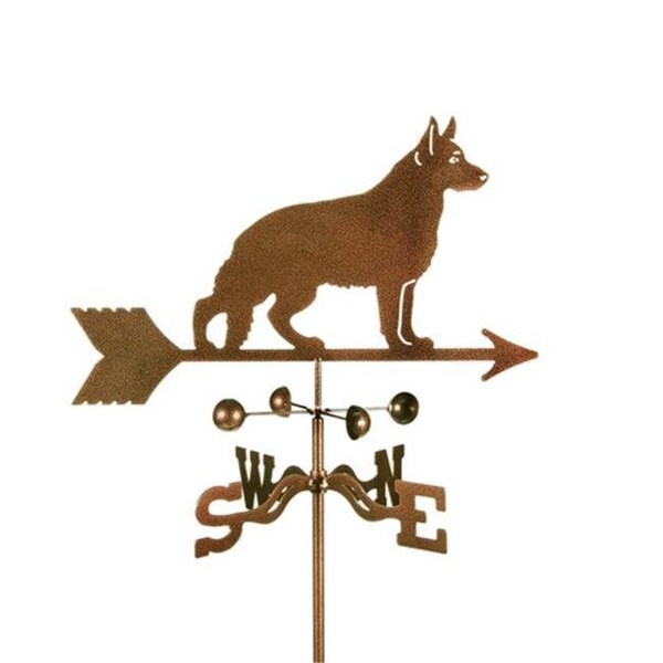 Ez Vane EZ Vane EZ1409-PT German Shepherd Dog Weathervane with Post Mount - EZ1409-PT