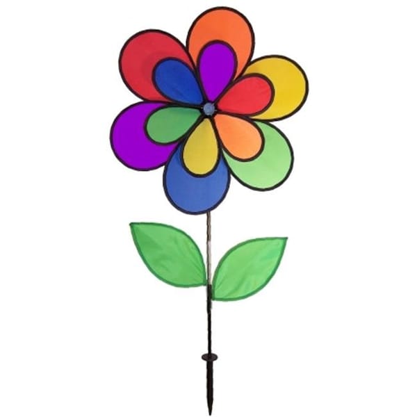 In The Breeze Double Wheel 12 Petal Flower with Leaves Spinner - ITB2829