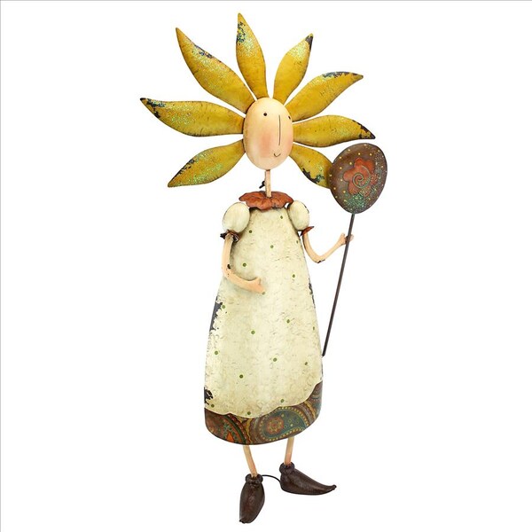 Design Toscano Flower Children Metal Garden Statue: Girl - FU71633